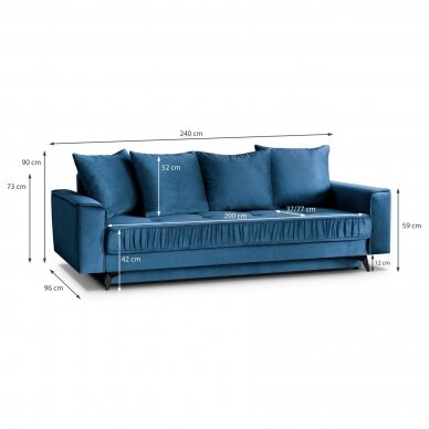 Trivietė sofa - lova 4